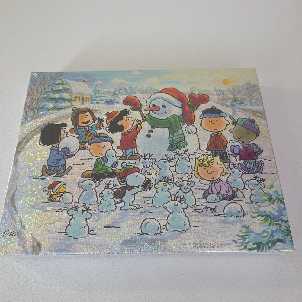 Springbok Peanuts Jigsaw Puzzle 500 Piece Winter Glitter Snowman XZL4703